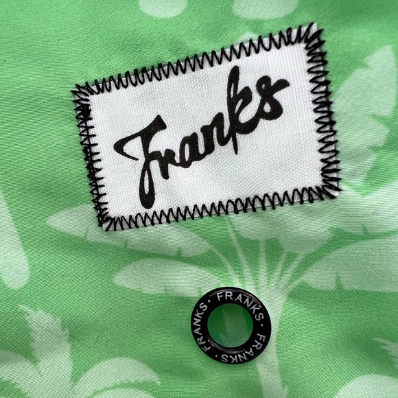 FRANKS XL“SAGE”(LIGHT GREEN)COLOR SWIMMING TRUNKS,W/MESH SUPPORT,PALM TREE PRINT - Picture 10 of 14